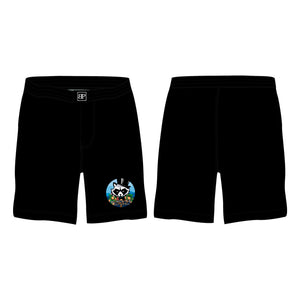 Black Tie BJJ All Black Custom Shorts #8048 E