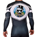 Black Tie BJJ Academy Rash Guards Black/White #8048 E