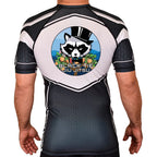Black Tie BJJ Academy Rash Guards Black/White #8048 E