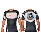 Black Tie BJJ Academy Rash Guards Black/White #8048 E