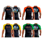 Black Tie BJJ All Black Ranked Short Sleeve Rash Guards #8048 E