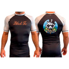 Black Tie BJJ All Black Ranked Short Sleeve Rash Guards #8048 E