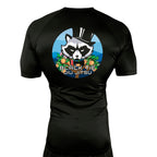 Black Tie BJJ All Black Custom Rash Guards Short Sleeves #8048 E