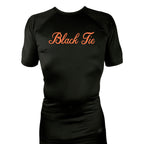 Black Tie BJJ All Black Custom Rash Guards Short Sleeves #8048 E