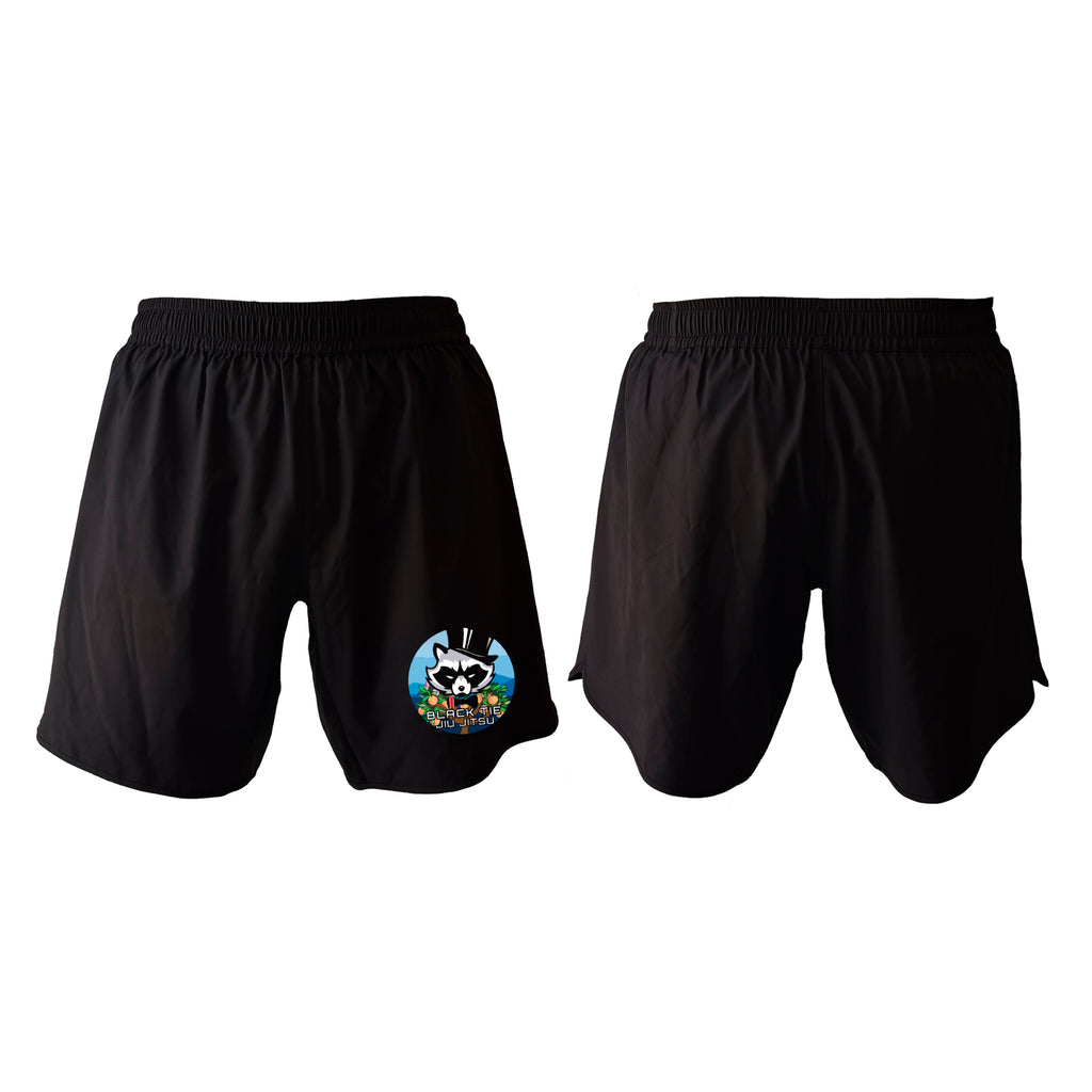 Black Tie BJJ All Black Custom Shorts 2.0 #8048 E