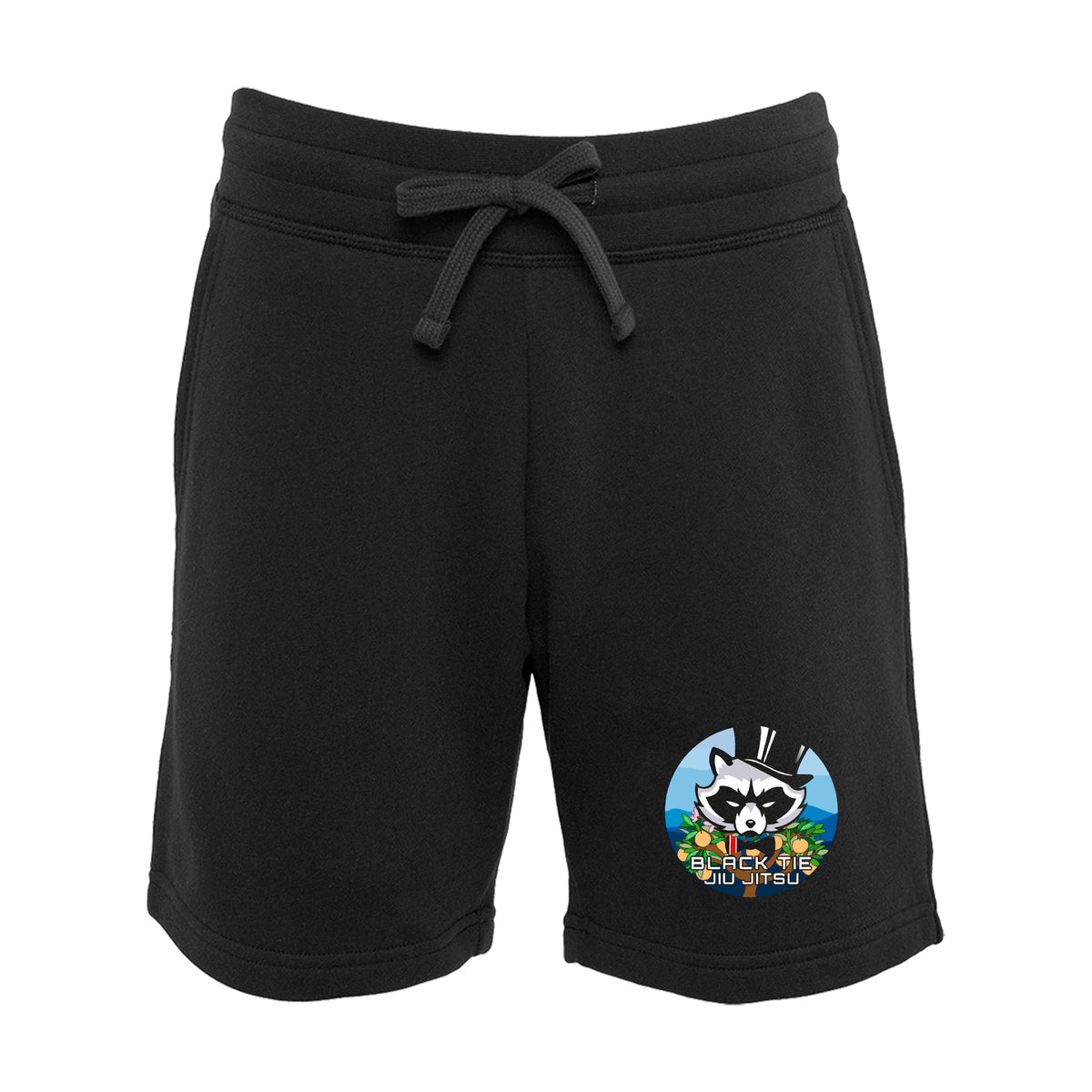 Black Tie BJJ Academy Sweat Shorts #8048 E