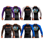 Black Tie BJJ All Black Ranked Long Sleeve Rash Guards #8048 E