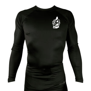 Team Link All Black Custom Rash Guards Long Sleeves #8049 A