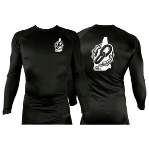Team Link All Black Custom Rash Guards Long Sleeves #8049 A