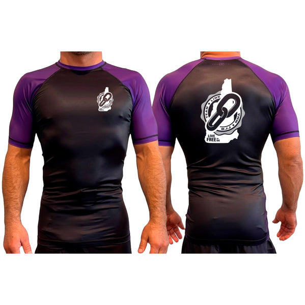 Team Link All Black Ranked Short Sleeve Rash Guards #8049 A - Break ...
