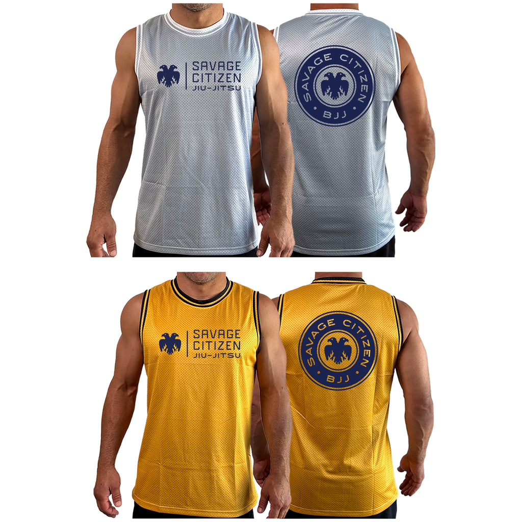 Savage Citizen Jiu Jitsu Academy Basketball Jerseys #8050 C (Blue Logo)