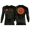 Savage Citizen Jiu Jitsu All Black Custom Rash Guards Long Sleeves #8050 A (Orange Logo)