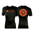 Savage Citizen Jiu Jitsu All Black Custom Rash Guards Short Sleeves #8050 A (Orange Logo)