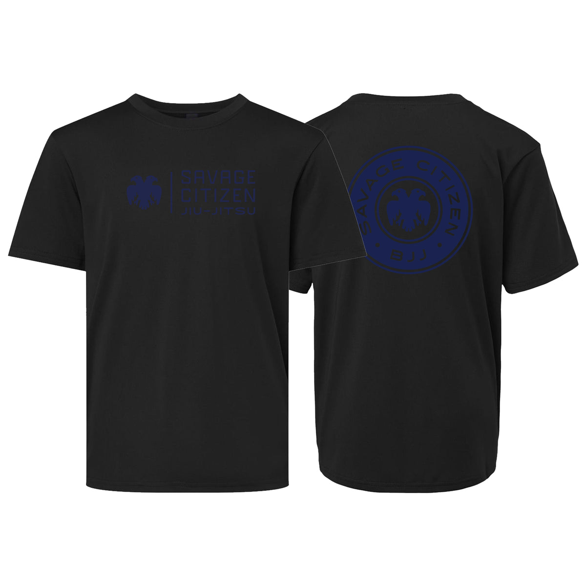 Savage Citizen Jiu Jitsu Academy Dry Fit Kids Shirts #8050 C (Blue Logo)
