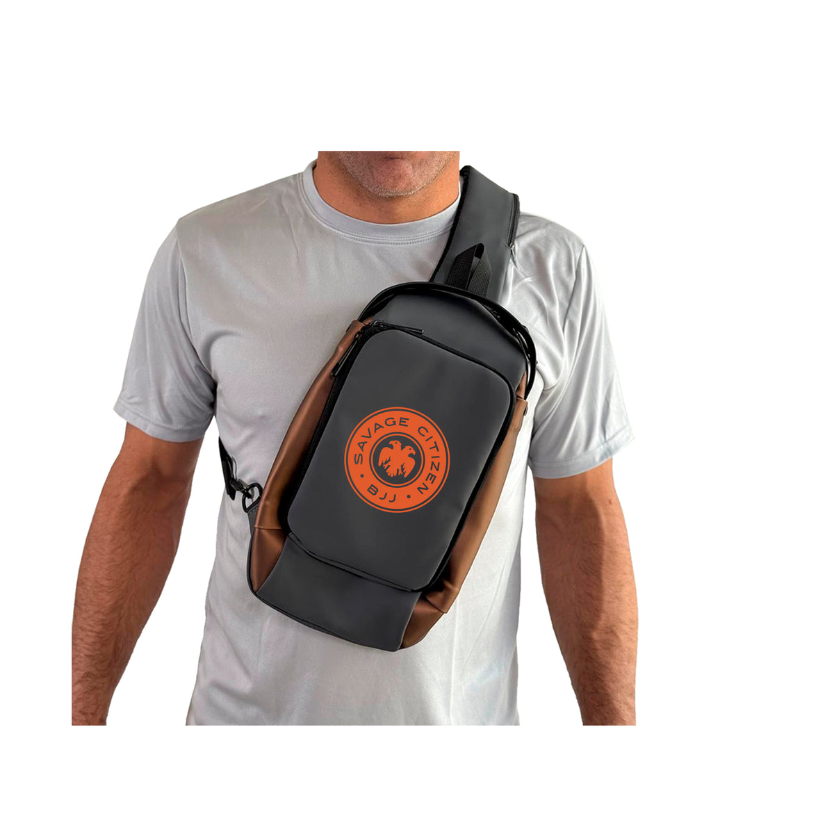 Savage Citizen Jiu Jitsu Academy Crossbody Bags #8050 A (Orange Logo)