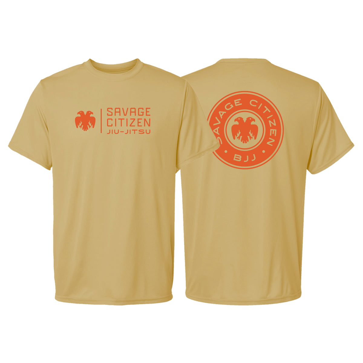 Savage Citizen Jiu Jitsu Academy Dry Fit Shirts #8050 A (Orange Logo)