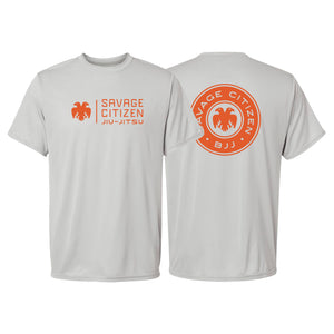 Savage Citizen Jiu Jitsu Academy Dry Fit Shirts #8050 A (Orange Logo)