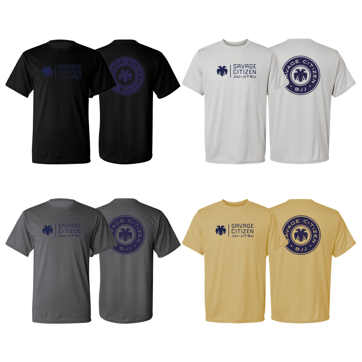 Savage Citizen Jiu Jitsu Academy Dry Fit Shirts #8050 C (Blue Logo)