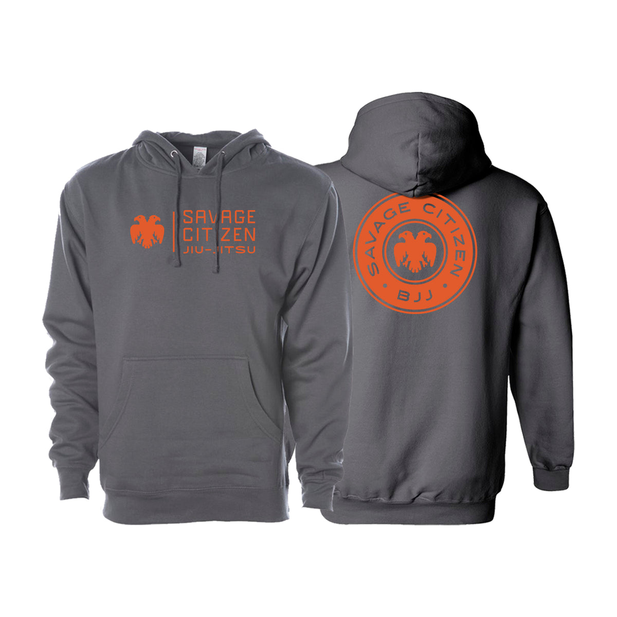 Savage Citizen Jiu Jitsu Academy Sweater Hoodie #8050 A (Orange Logo)