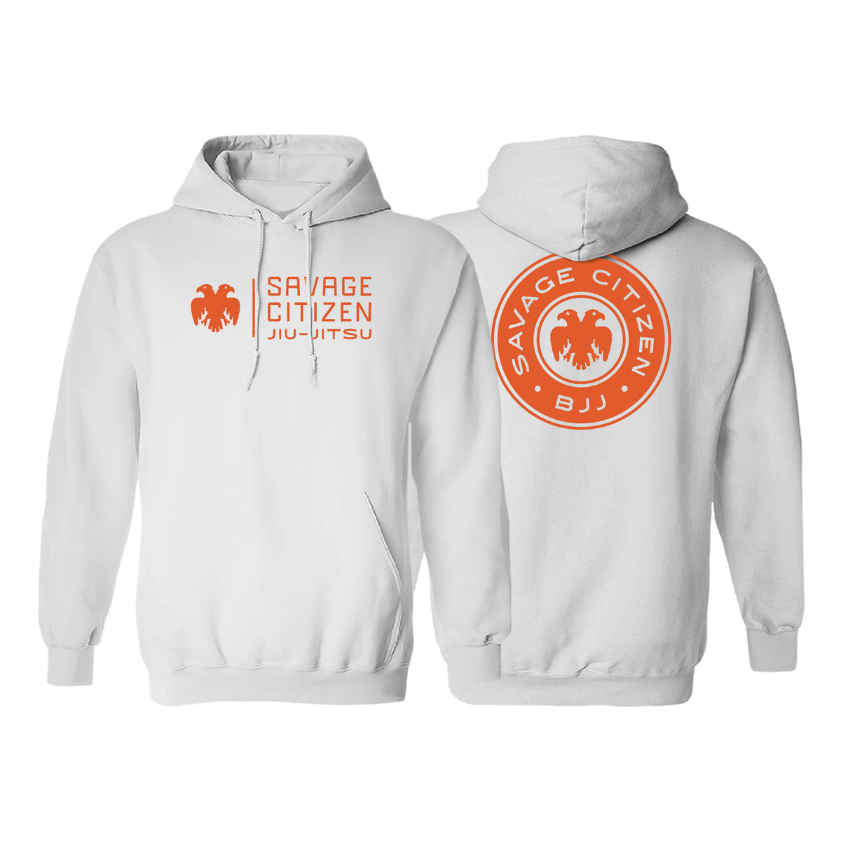 Savage Citizen Jiu Jitsu Academy Sweater Hoodie #8050 A (Orange Logo)