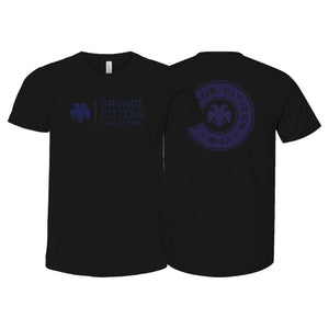 Savage Citizen Jiu Jitsu Academy Kids Shirts #8050 C (Blue Logo)