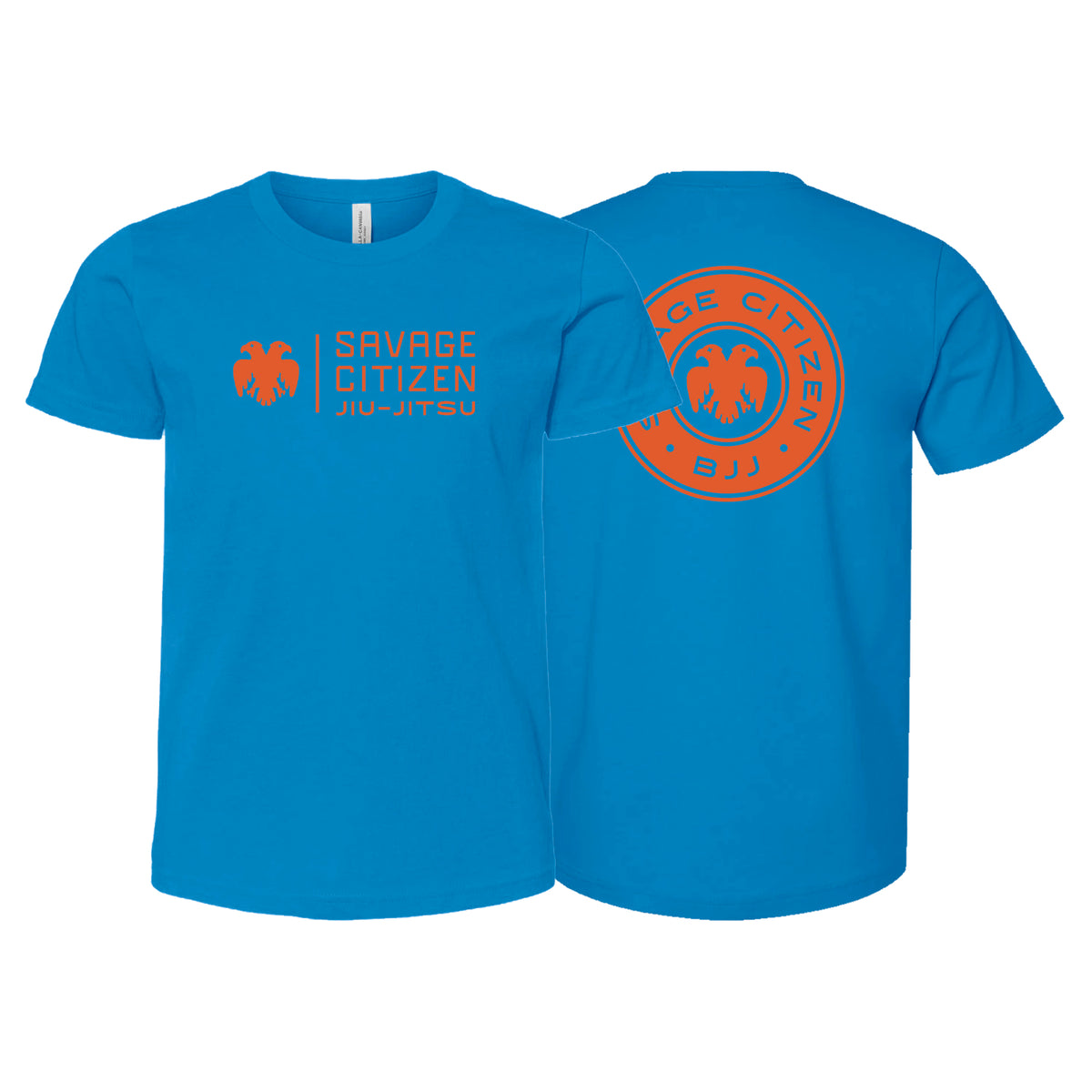Savage Citizen Jiu Jitsu Academy Kids Shirts #8050 A (Orange Logo)