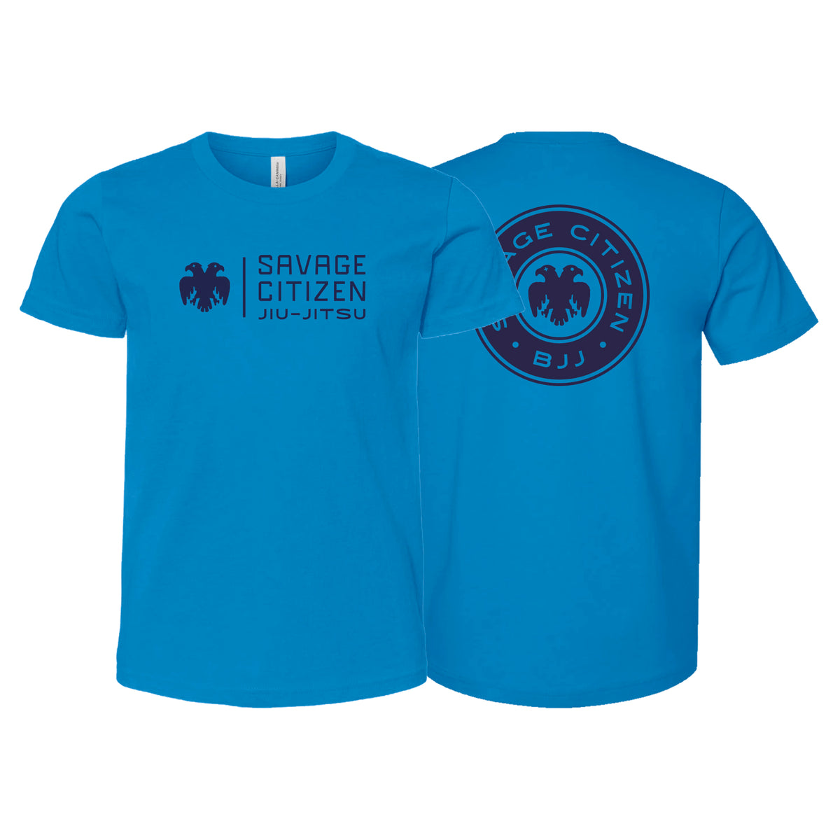 Savage Citizen Jiu Jitsu Academy Kids Shirts #8050 C (Blue Logo)