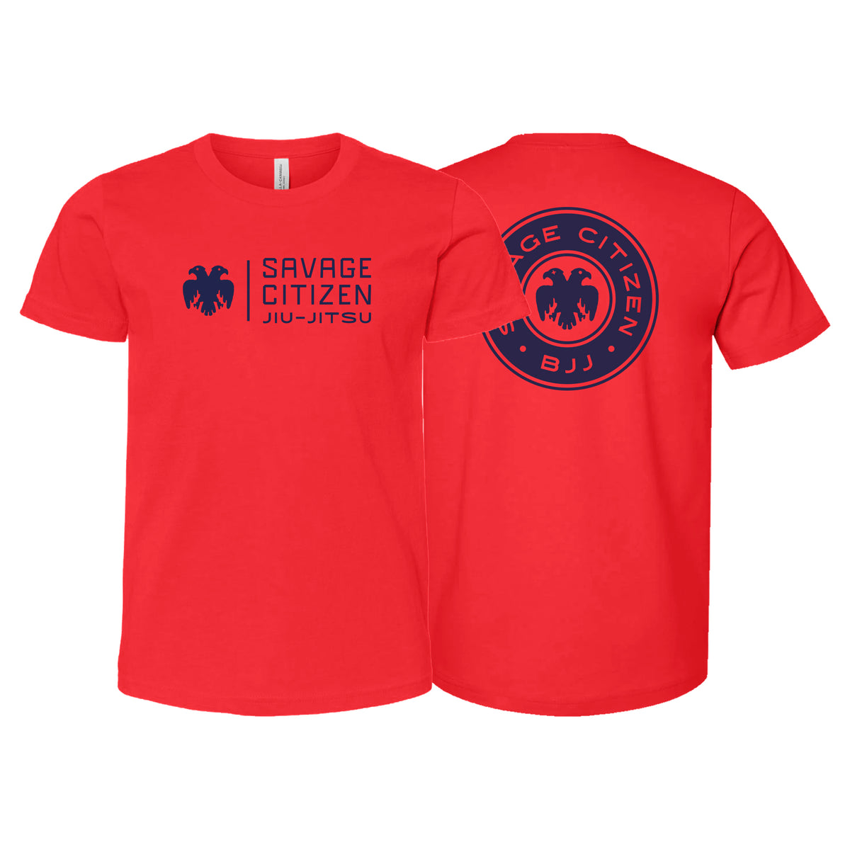 Savage Citizen Jiu Jitsu Academy Kids Shirts #8050 C (Blue Logo)