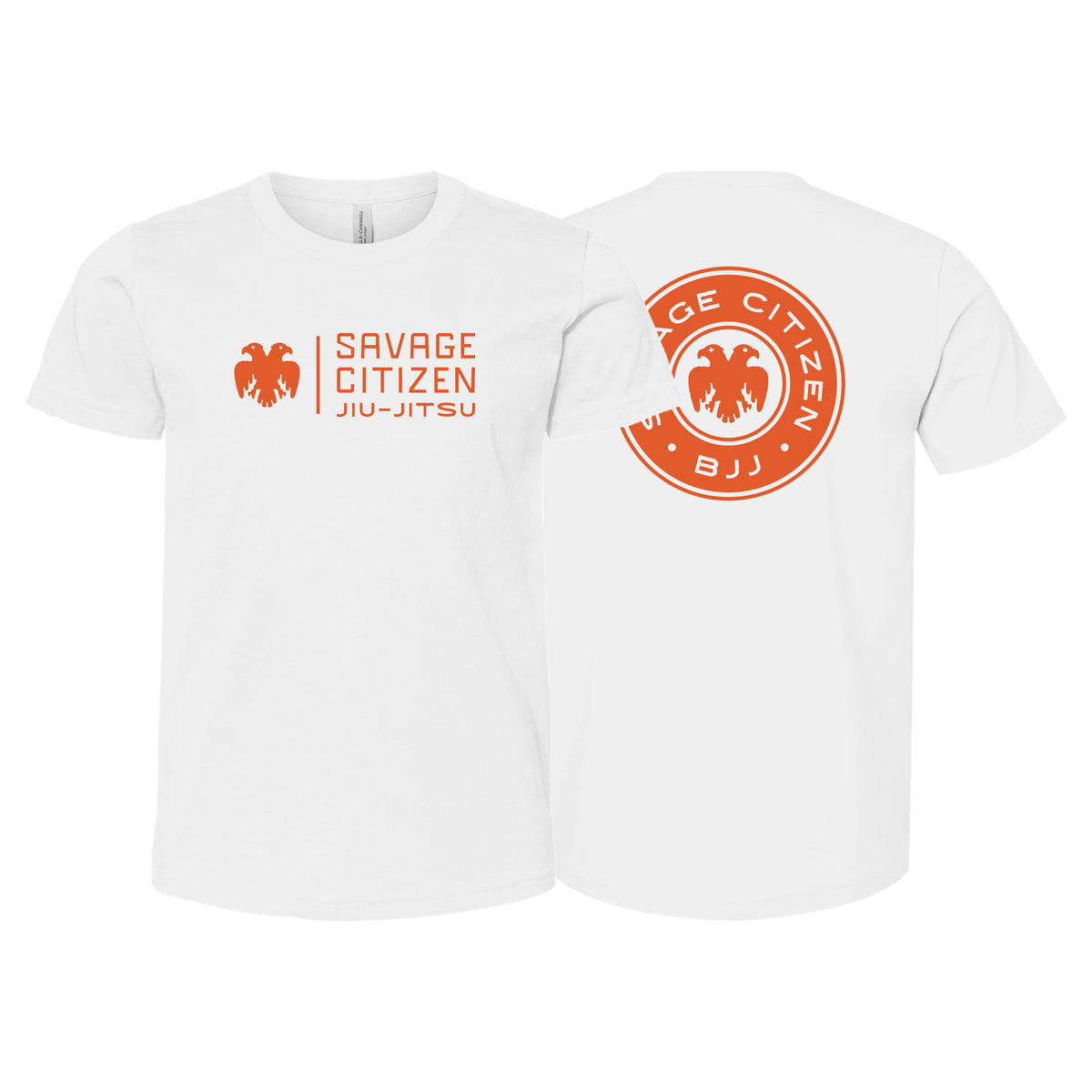 Savage Citizen Jiu Jitsu Academy Kids Shirts #8050 A (Orange Logo)