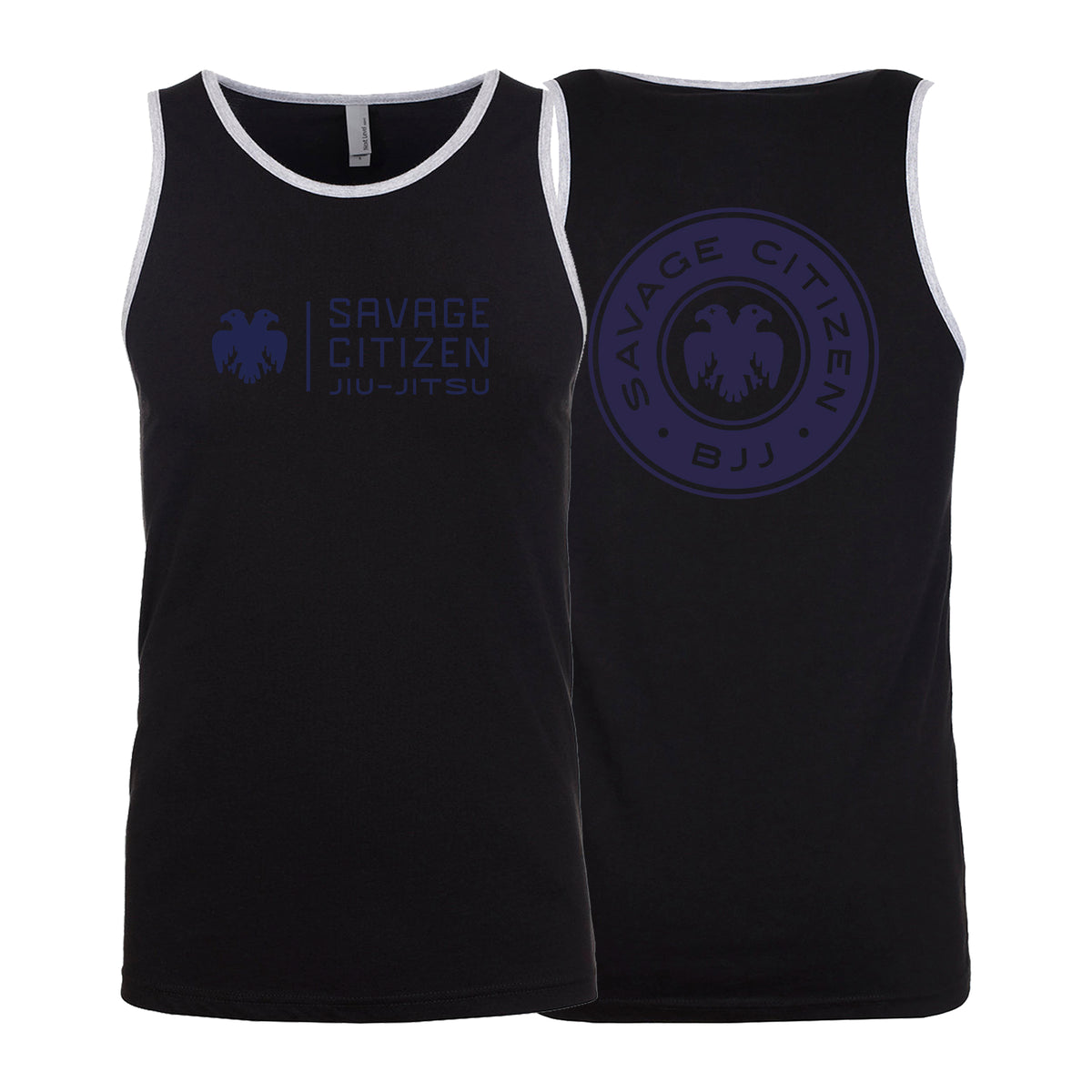 Savage Citizen Jiu Jitsu Next Level Tank Tops #8050 C (Blue Logo)