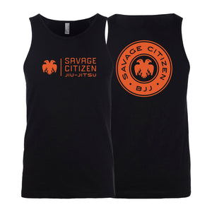 Savage Citizen Jiu Jitsu Next Level Tank Tops #8050 A (Orange Logo)