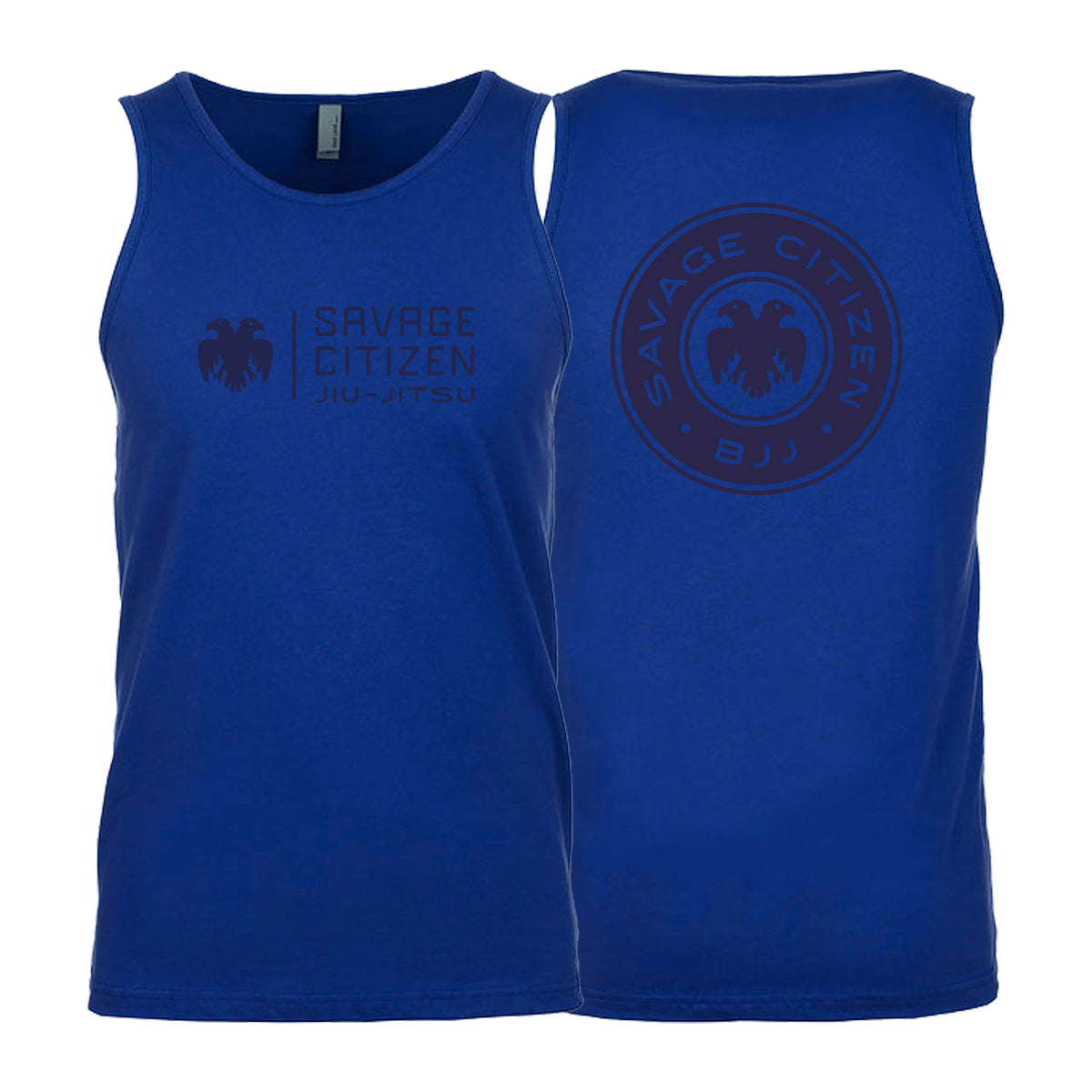 Savage Citizen Jiu Jitsu Next Level Tank Tops #8050 C (Blue Logo)