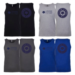 Savage Citizen Jiu Jitsu Next Level Tank Tops #8050 C (Blue Logo)