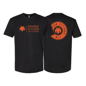 Savage Citizen Jiu Jitsu Next Level Adult Shirts #8050 A (Orange Logo)
