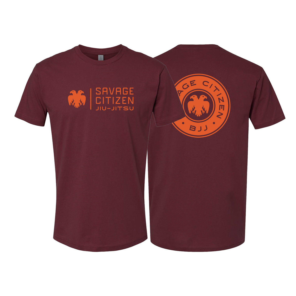 Savage Citizen Jiu Jitsu Next Level Adult Shirts #8050 A (Orange Logo)