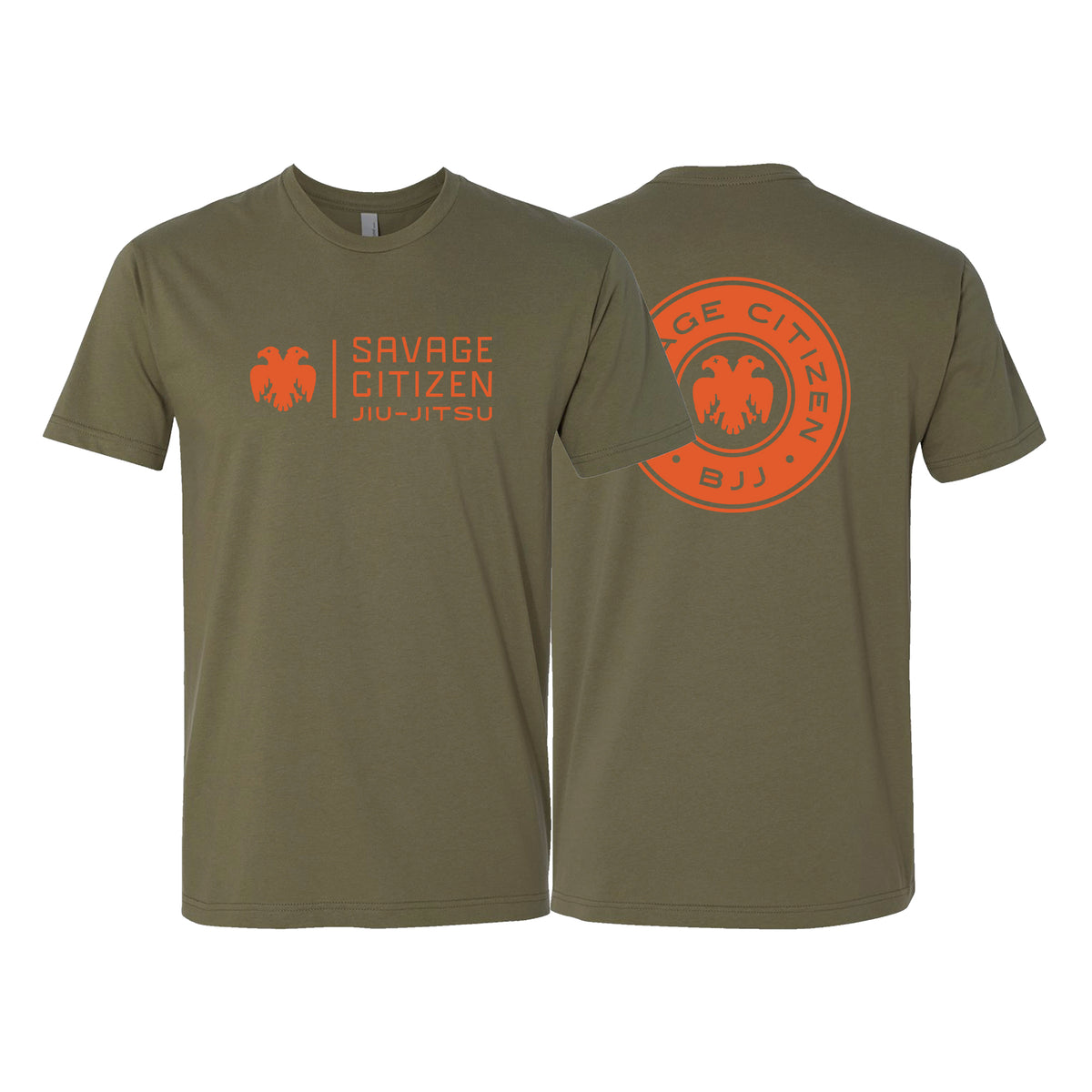 Savage Citizen Jiu Jitsu Next Level Adult Shirts #8050 A (Orange Logo)