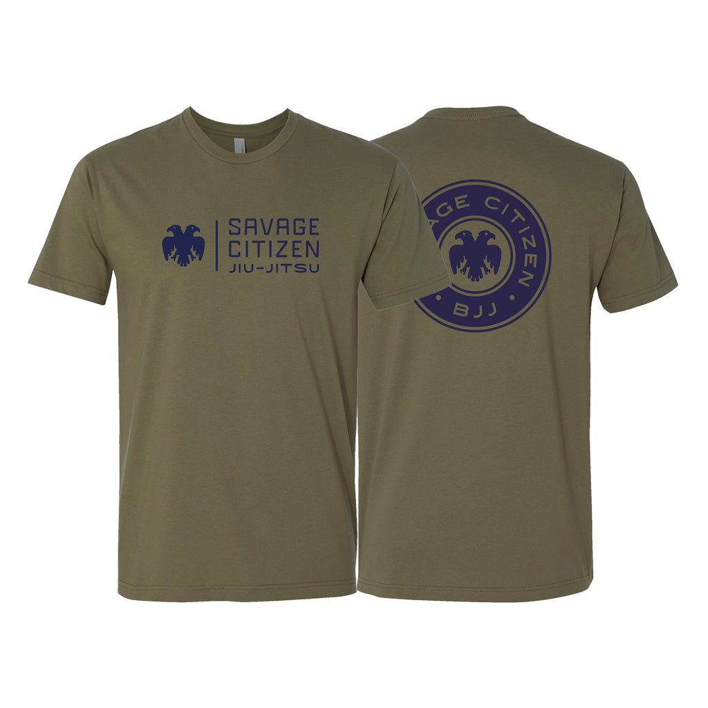 Savage Citizen Jiu Jitsu Next Level Adult Shirts #8050 C (Blue Logo)