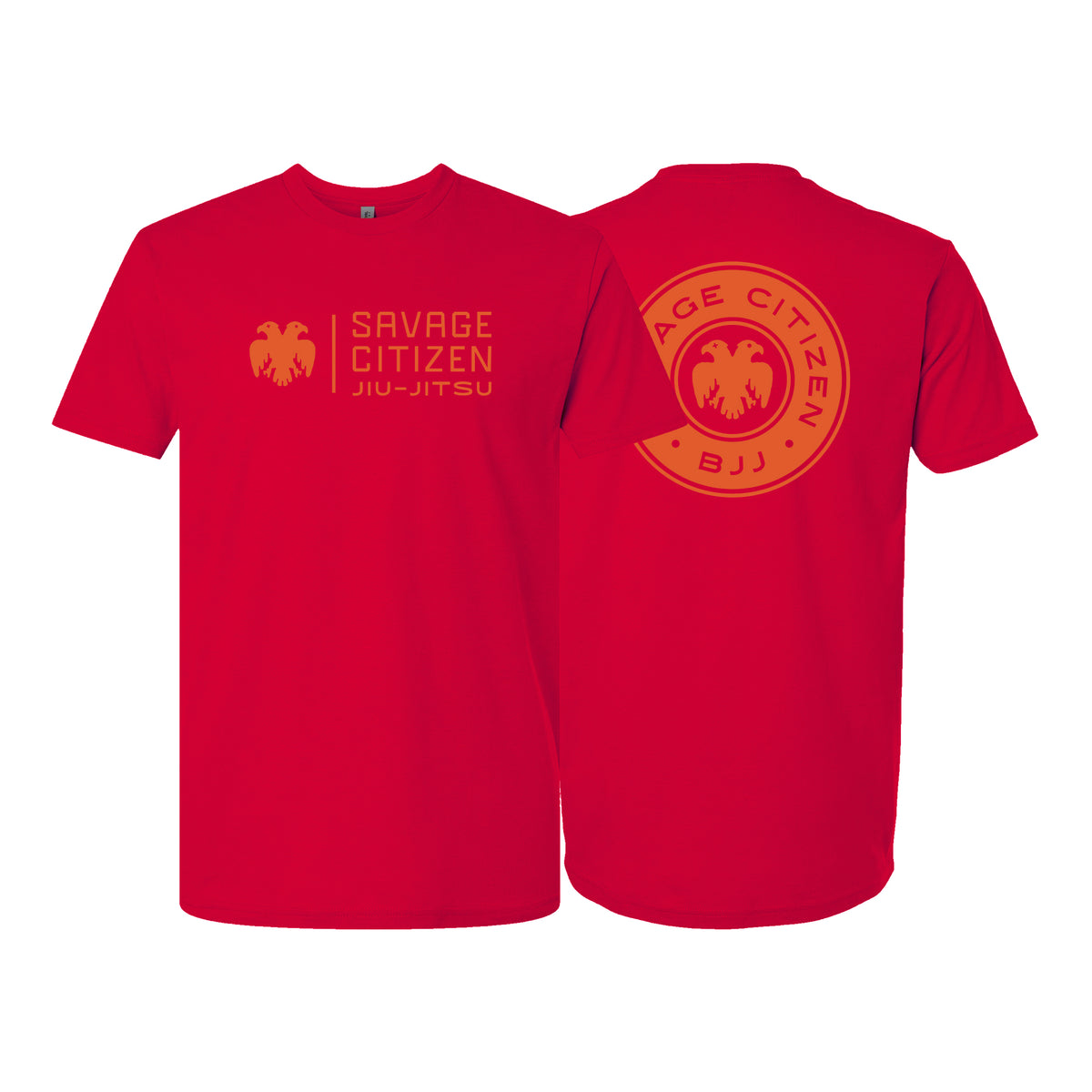 Savage Citizen Jiu Jitsu Next Level Adult Shirts #8050 A (Orange Logo)