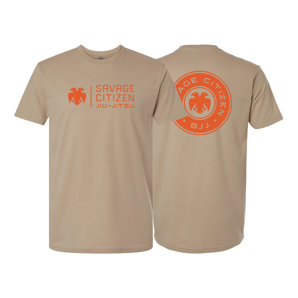 Savage Citizen Jiu Jitsu Next Level Adult Shirts #8050 A (Orange Logo)