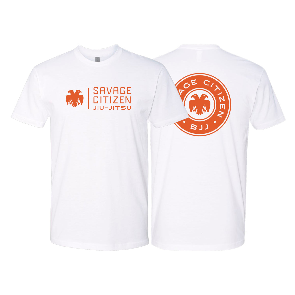 Savage Citizen Jiu Jitsu Next Level Adult Shirts #8050 A (Orange Logo)