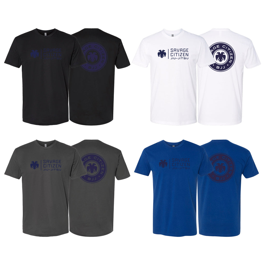 Savage Citizen Jiu Jitsu Next Level Adult Shirts #8050 C (Blue Logo)