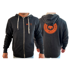Savage Citizen Jiu Jitsu Academy Sherpa Lined Zip-Up Hoodie #8050 B (Orange Logo)