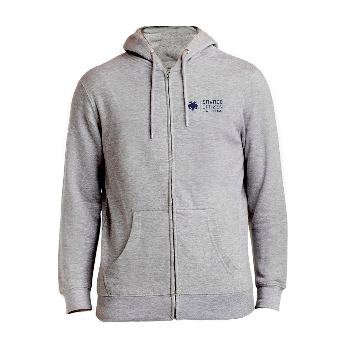 Savage Citizen Jiu Jitsu Academy Zip-Up Hoodies #8050 D (Blue Logo)