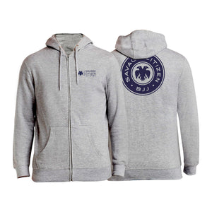 Savage Citizen Jiu Jitsu Academy Zip-Up Hoodies #8050 D (Blue Logo)