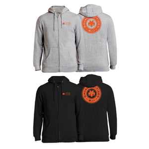 Savage Citizen Jiu Jitsu Academy Zip-Up Hoodies #8050 B (Orange Logo)
