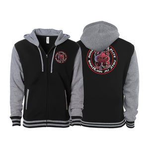 RM Elite BJJ Academy Varsity Zip-Up Hoodies #8051 A