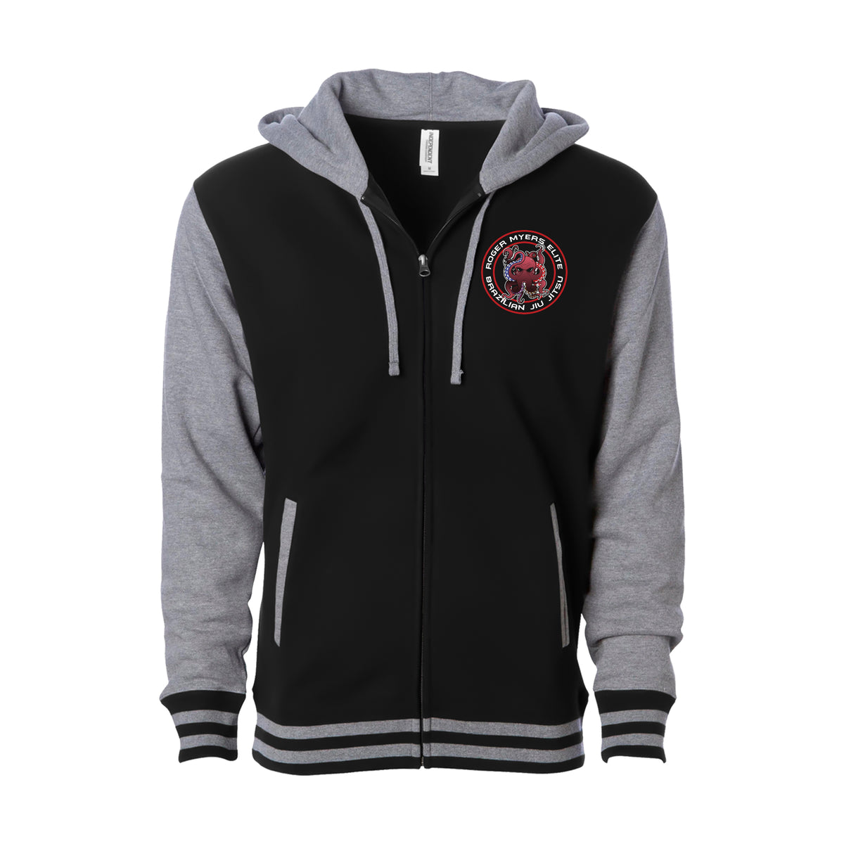 RM Elite BJJ Academy Varsity Zip-Up Hoodies #8051 A