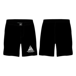Precision Boxing and MMA All Black Custom Shorts #8052 A