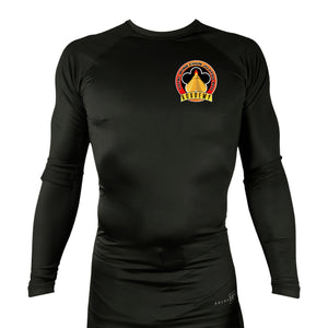 Total Wing Chun Jujitsu Ryu All Black Custom Rash Guards Long Sleeves #8053 A