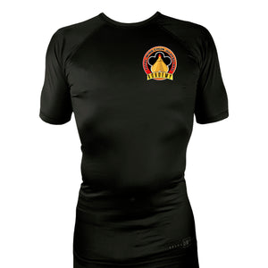 Total Wing Chun Jujitsu Ryu All Black Custom Rash Guards Short Sleeves #8053 A